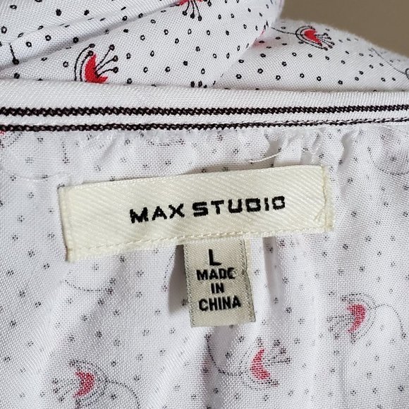 Max Studio Long sleeve floral smocked top Large - Picture 8 of 10